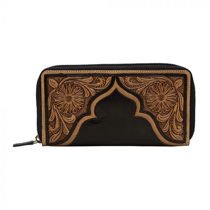 Myra Crimson Square Wallet