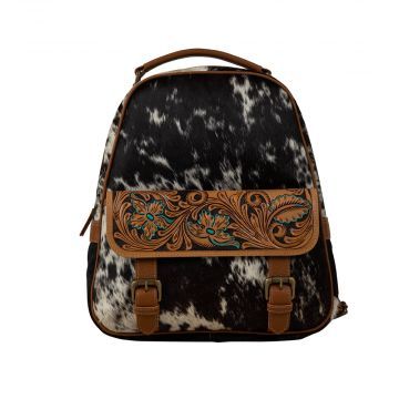 Myra Western Swing Hand Tooled Back Pack Bag