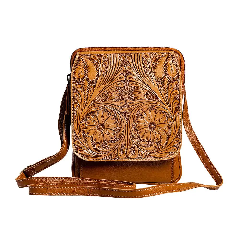 Myra Women's Ranch Trail Hand-Tooled Bag