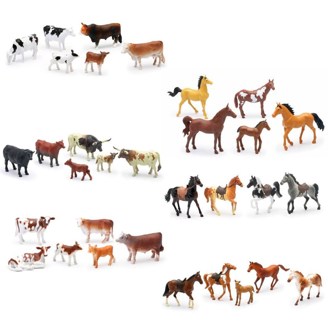 New-Ray Toys Farm Cow &amp; Horse Set