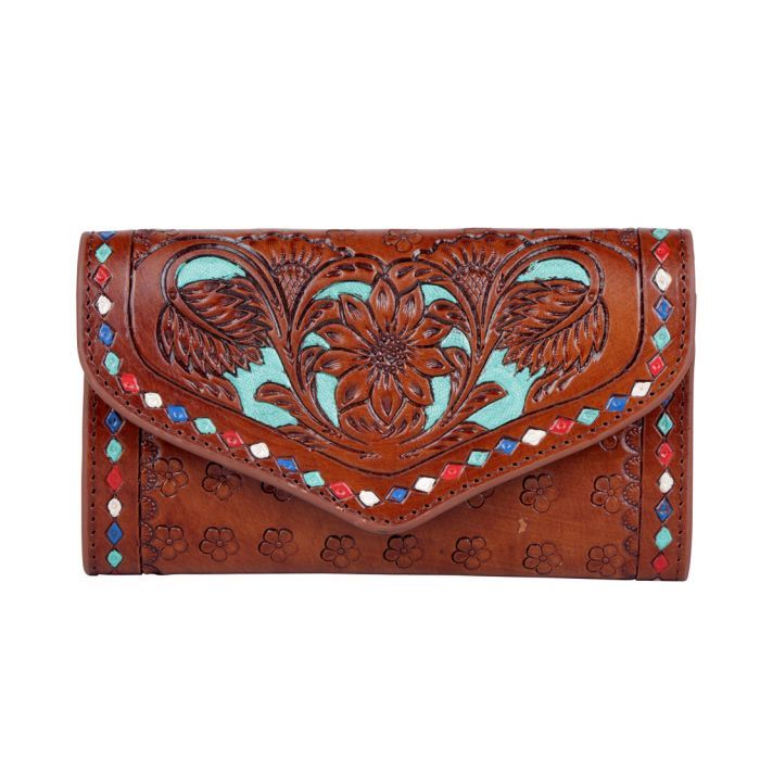 Myra Vintage Blue Wallet
