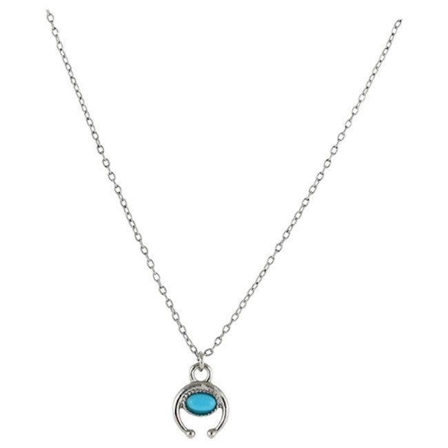 Necklace Naja Charm w/Faux Turquoise