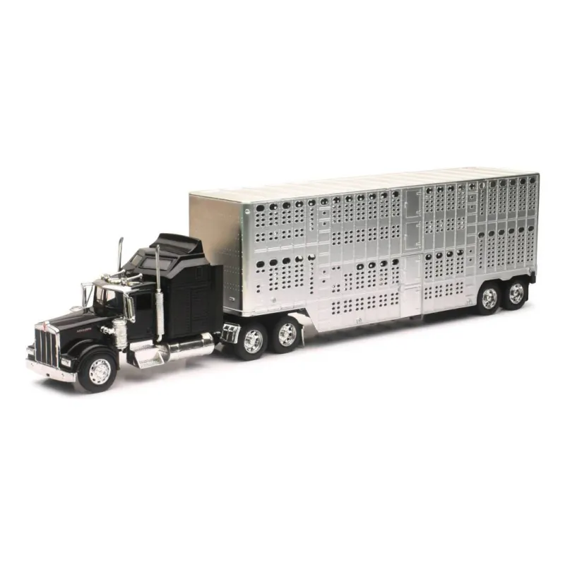 New-Rays Toys 1:32 Kenworth W900 Pot Belly Livestock Truck