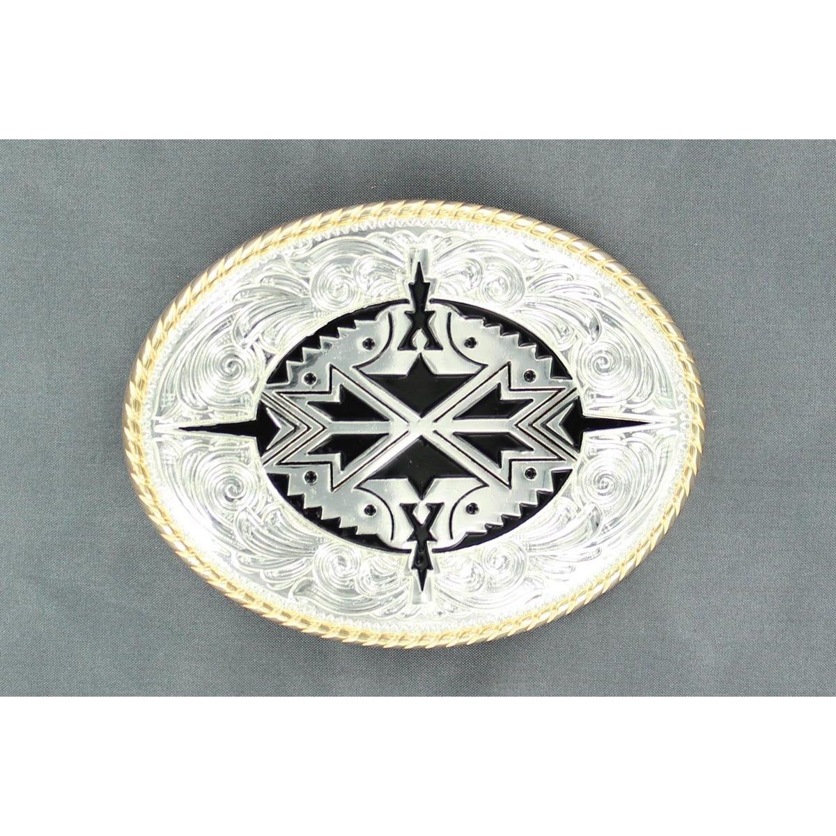 Nocona Buckle - Black Aztec Design