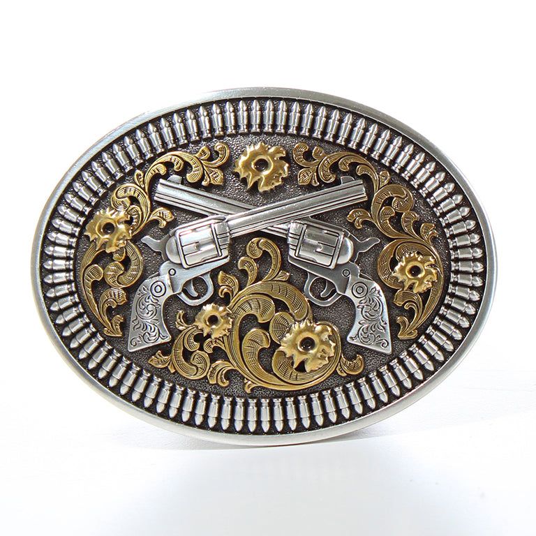 Nocona Men's Oval Floral Buckle - Revolver