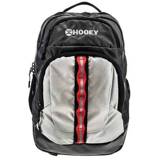 Ox Hooey Backpack Charcoal Body w/Grey Pocket and Orange Accents