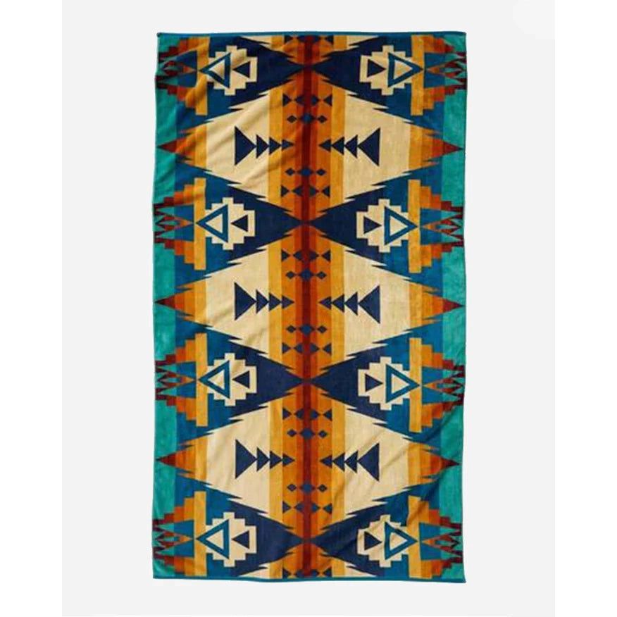 Oversized Jacquard Spa Towel - Orange