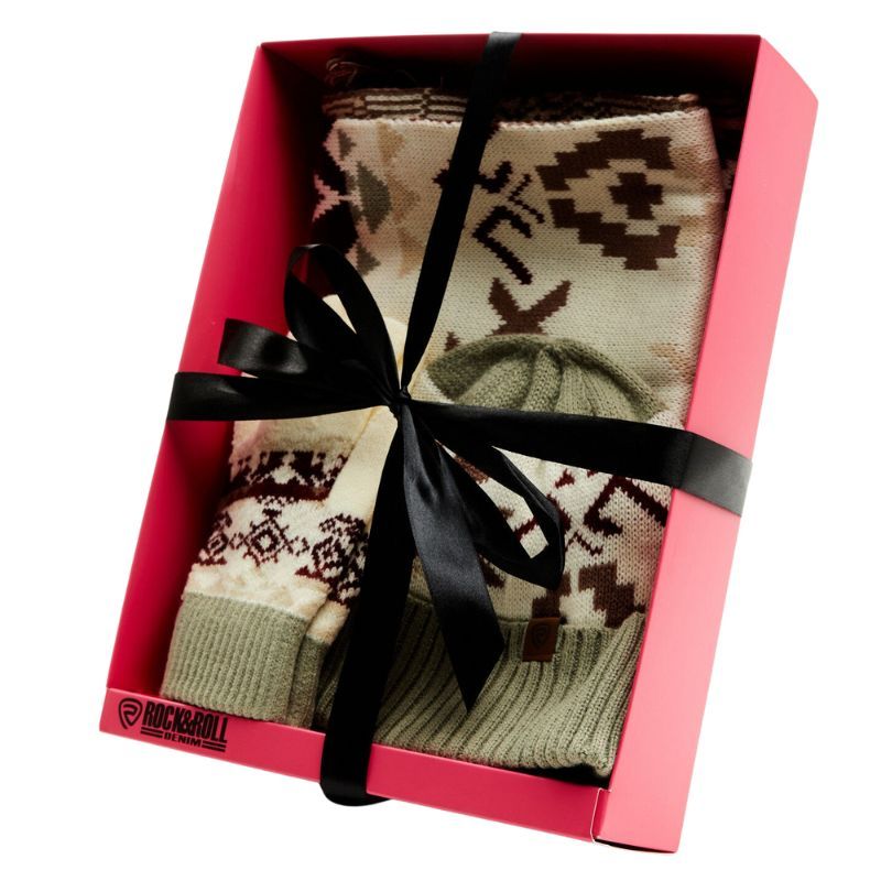 Panhandle Southwest Print 3 piece Scarf Set- Eggshell