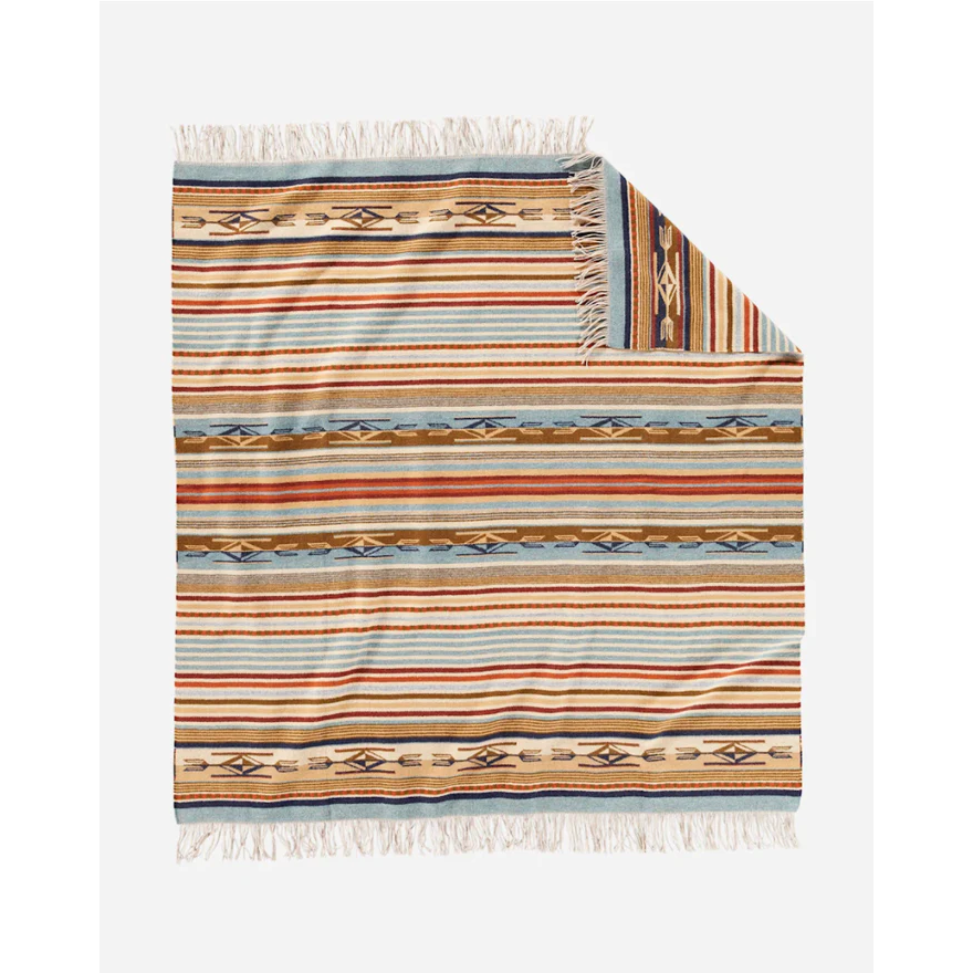 Pendleton Chimayo Fringed Throw - Harvest Tan Stripe