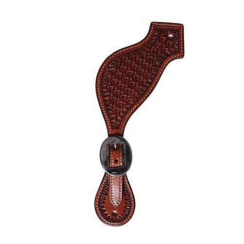 Professional's Choice Basket Weave Spur Strap Chestnut