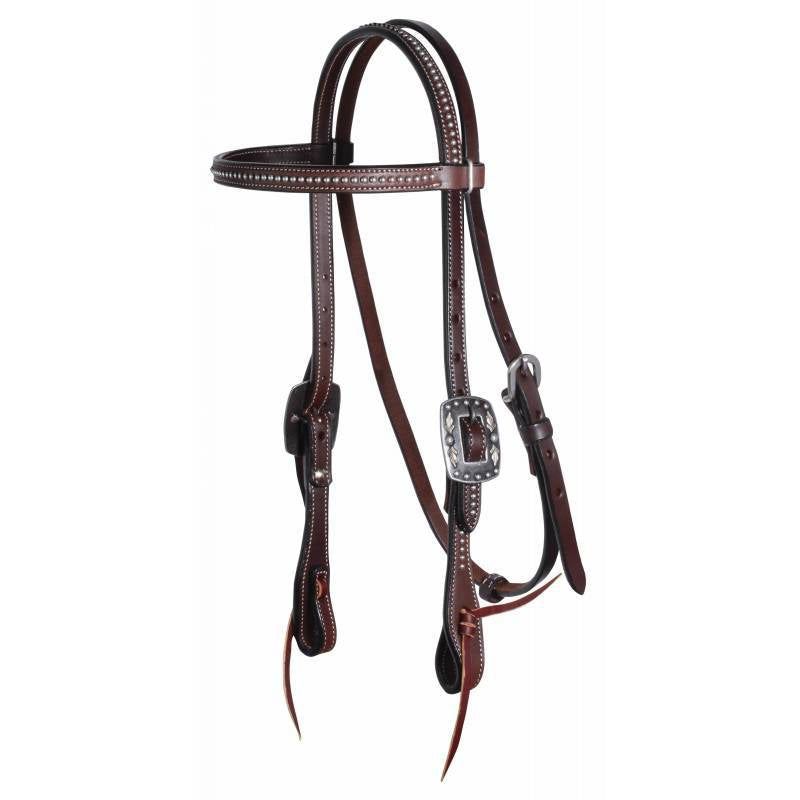 Professional's Choice Browband 5/8 Dotted Dark Headstall