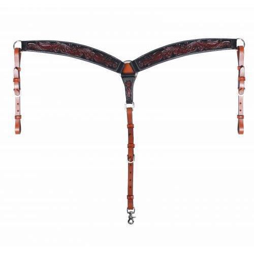 Professional's Choice Floral Black Breast Collar
