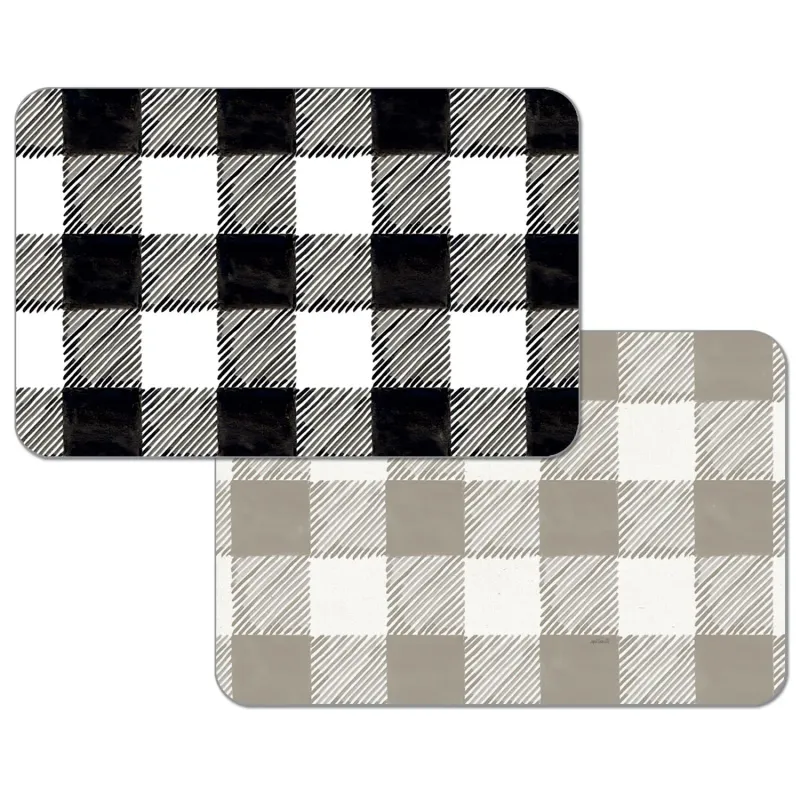 Placemat Plastic Black/TPE Check