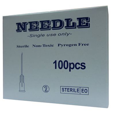 Poly Hub Needle 18g x 1/2" Box 100