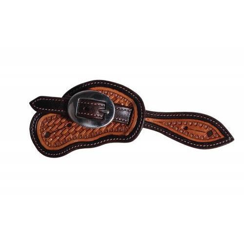 Professional's Choice Buckaroo Spur Strap - Natural w/ Black Border