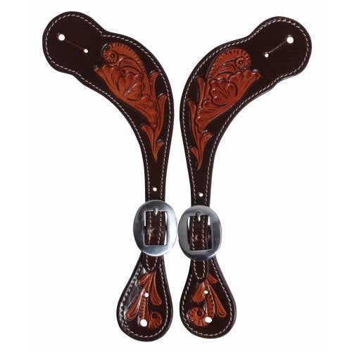 Professional's Choice Floral Chocolate Spur Strap Pecos