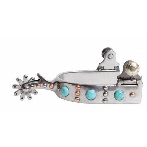 Professional's Choice Ladies Dot Spurs Turquoise