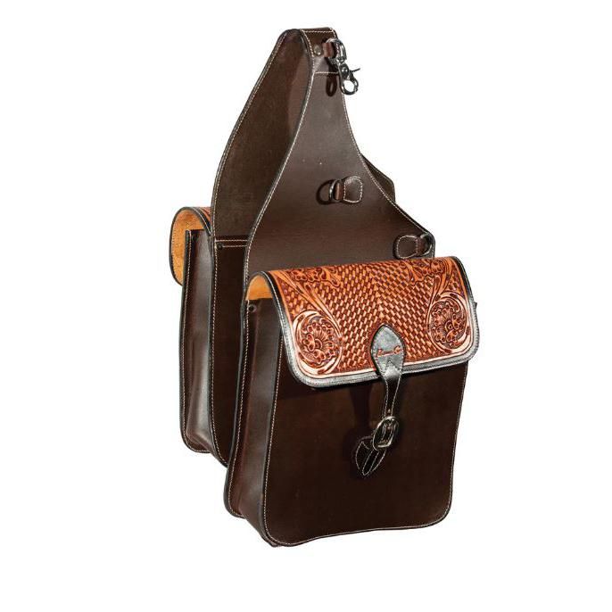 Professional's Choice Tooled Leather Saddle Bag