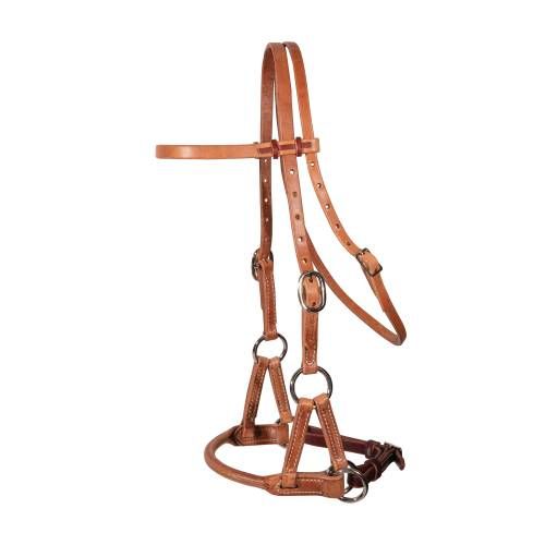 Professionals Choice Round Leather Nose Side Pull