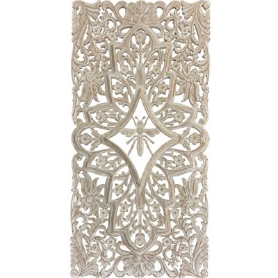 Queen Bee 3D Art Panel - Whitewash