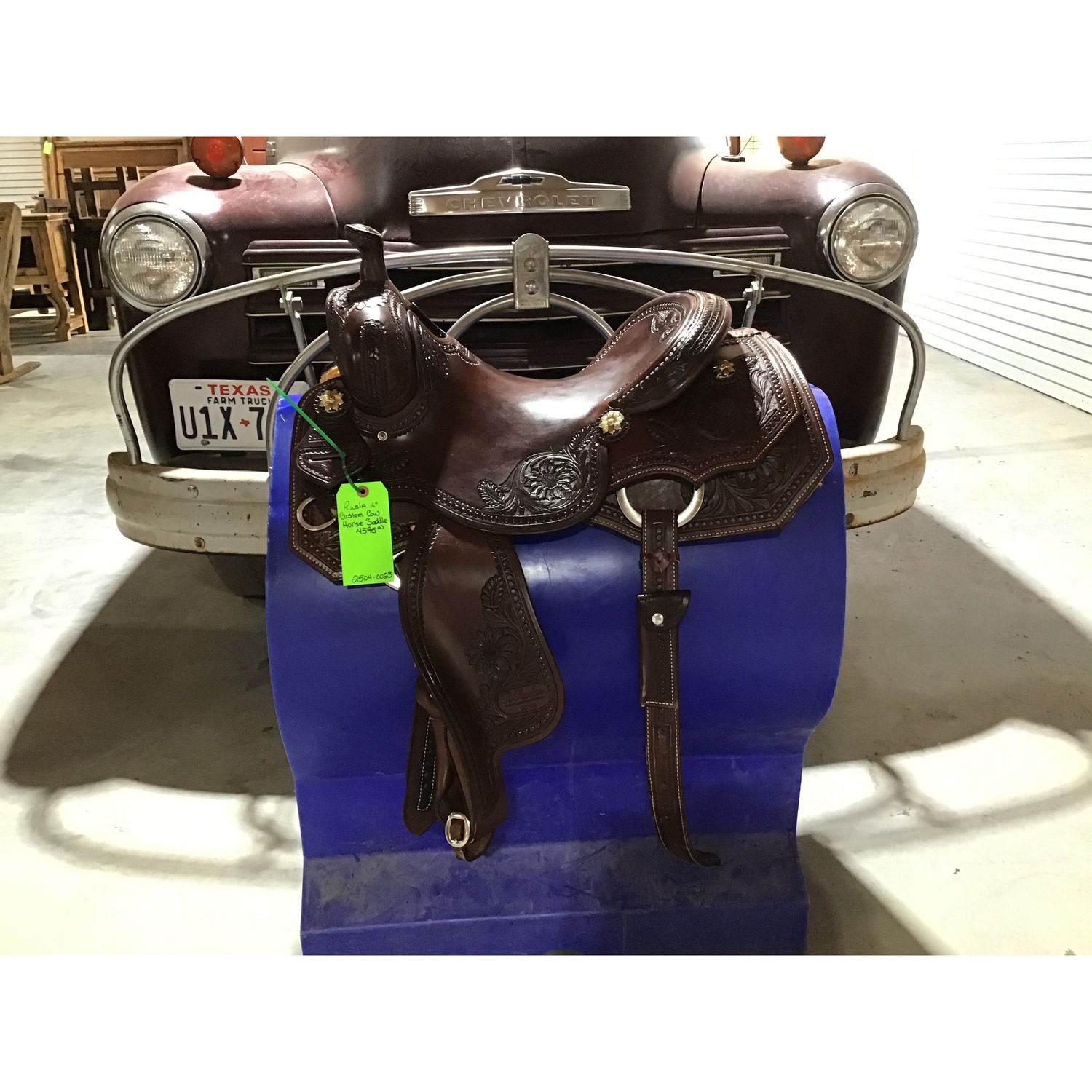 R. Ruelas 16" Custom Cowhorse Saddle - 2504-0023