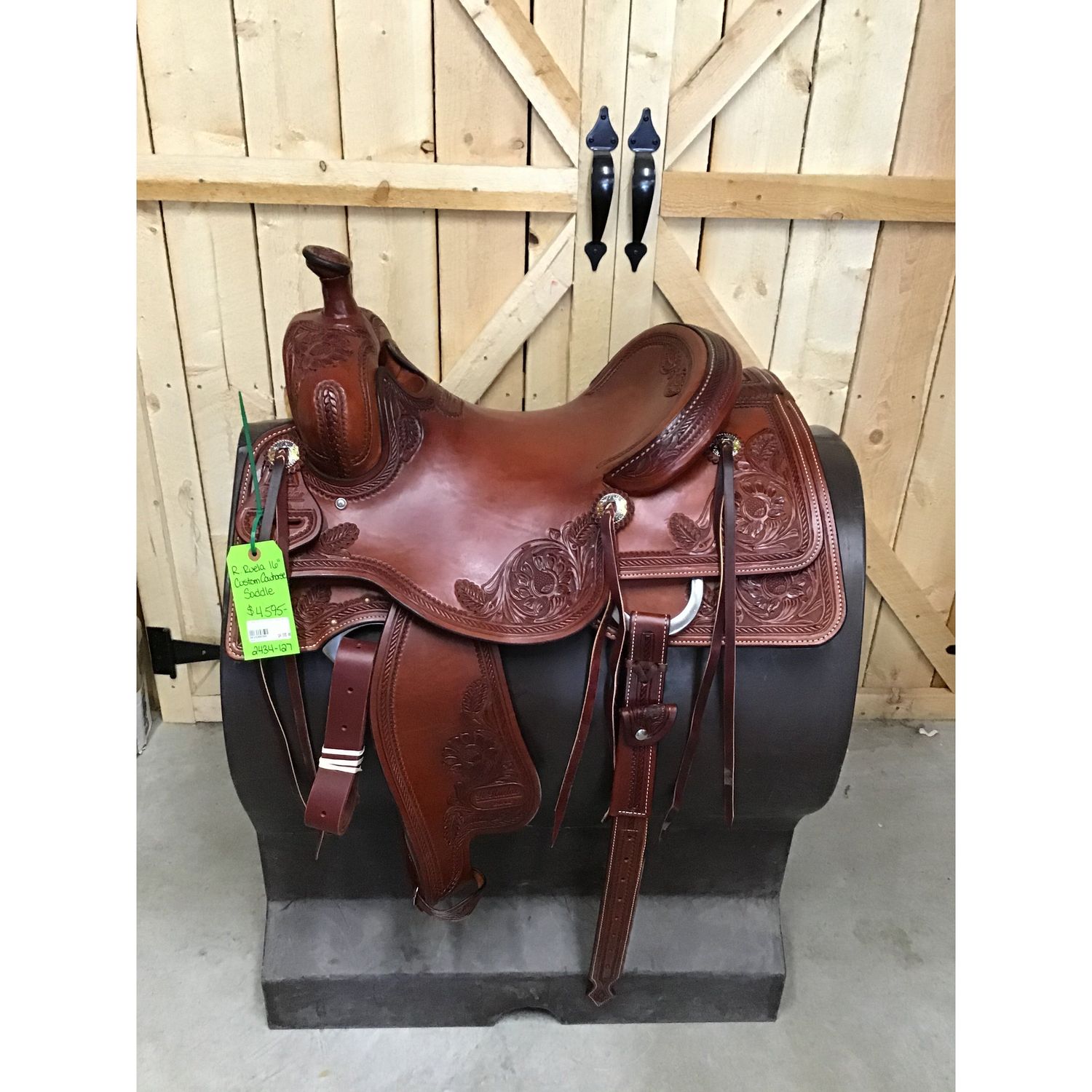 R. Ruelas 16" Custom Cowhorse Saddle - 2434-127