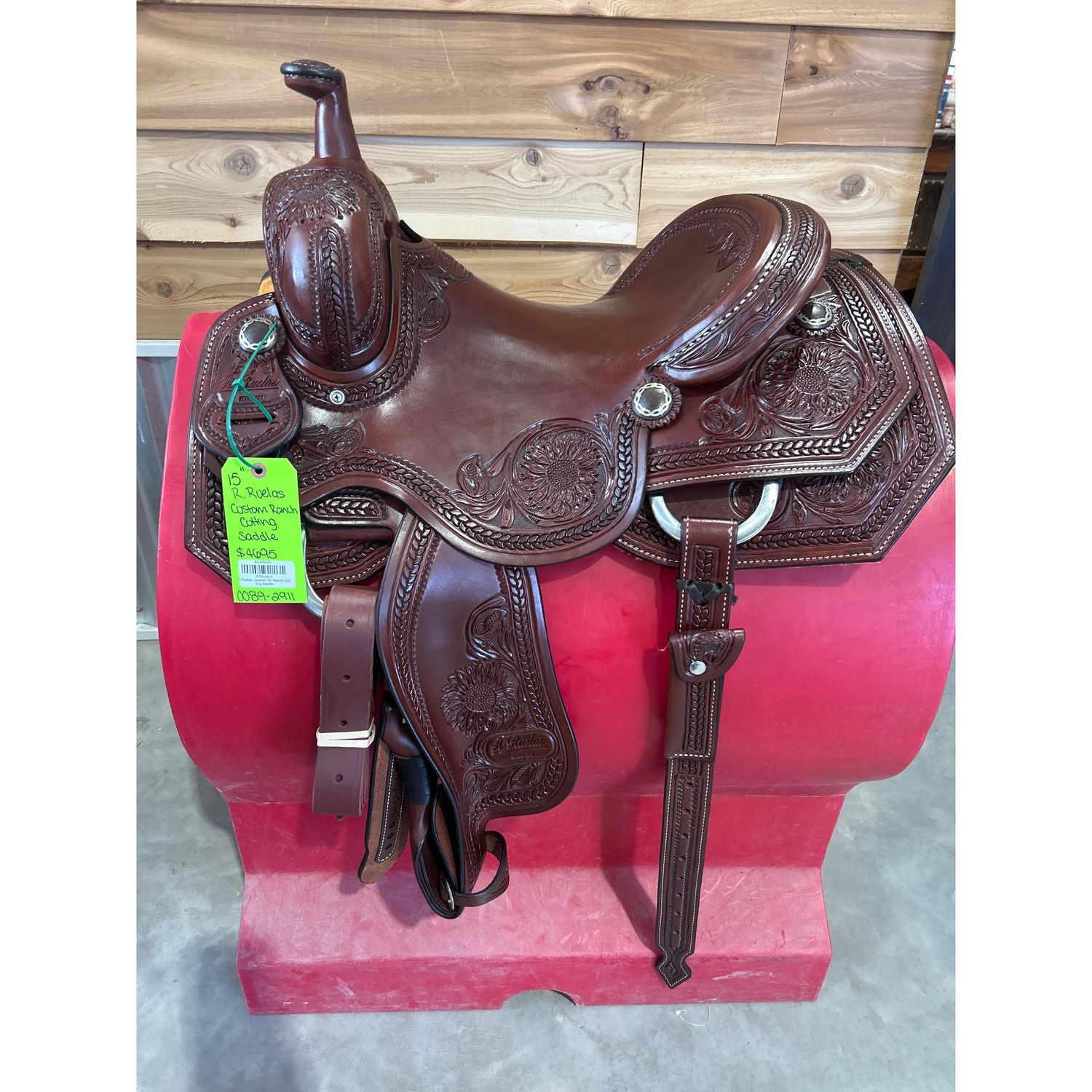R.Ruelas Custom 15" Ranch Cutting Saddle