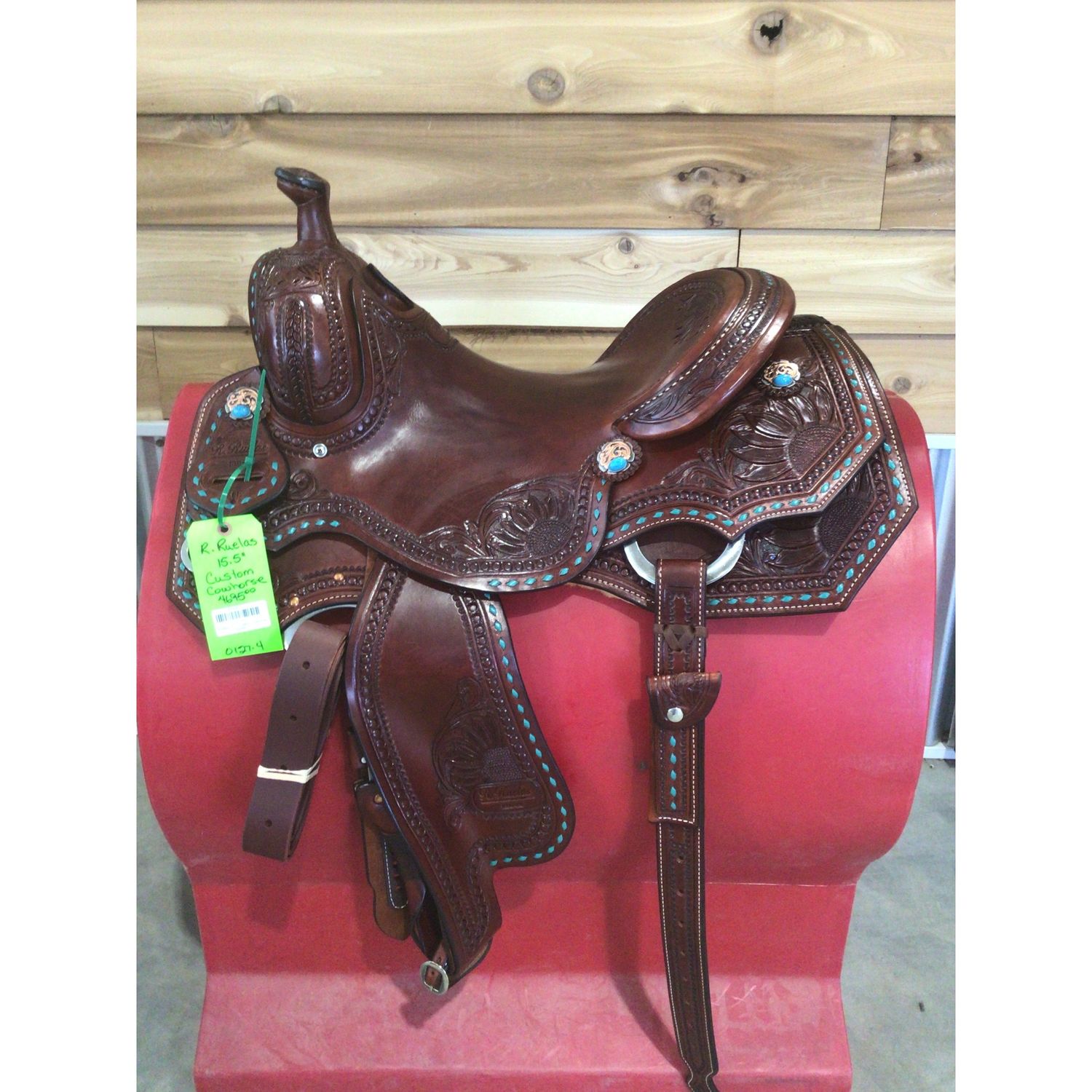 R. Ruelas 15.5" Custom Cowhorse Saddle