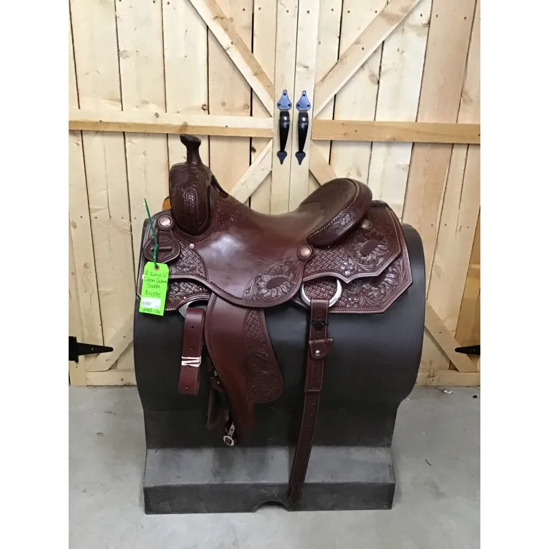R. Ruelas 16" Custom Cowhorse Saddle - 2483-136