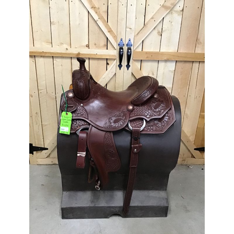R. Ruelas 16" Custom Cowhorse Saddle - 2483-136