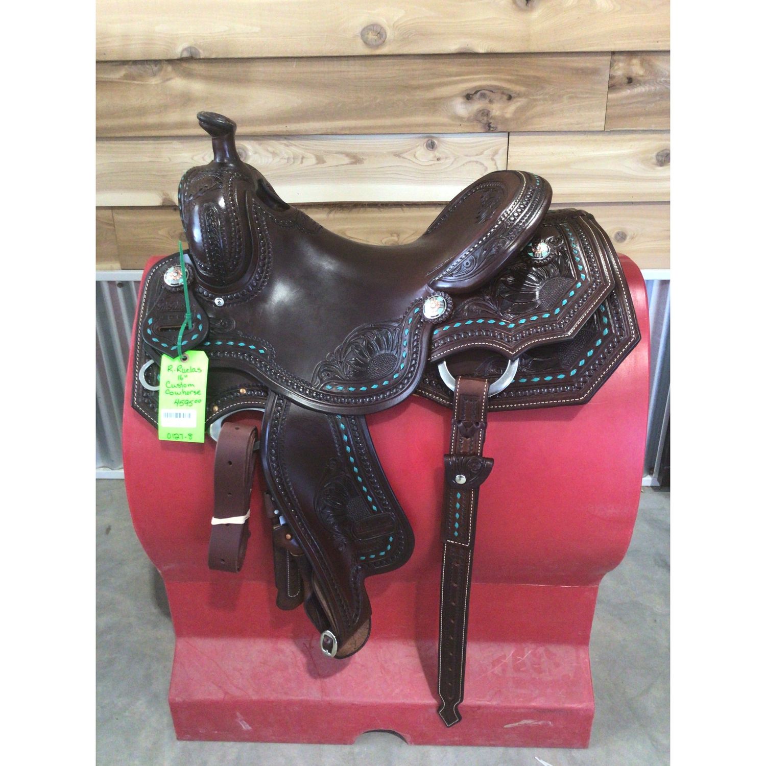 R. Ruelas 16" Custom Cowhorse Saddle-12