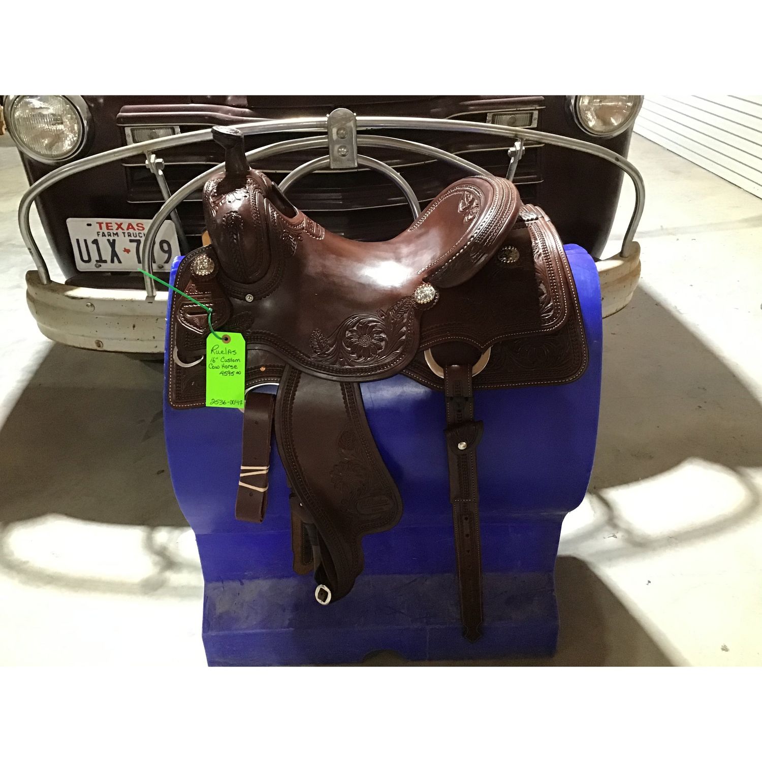 R. Ruelas 16" Custom Cowhorse Saddle - 2536-0047