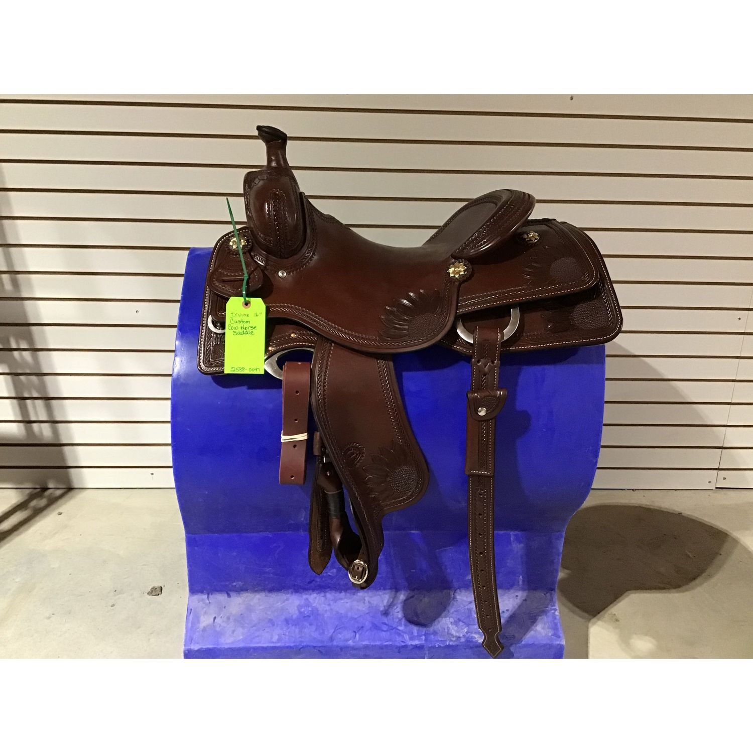 R. Ruelas 16" Custom Cowhorse Saddle - 2588-0047