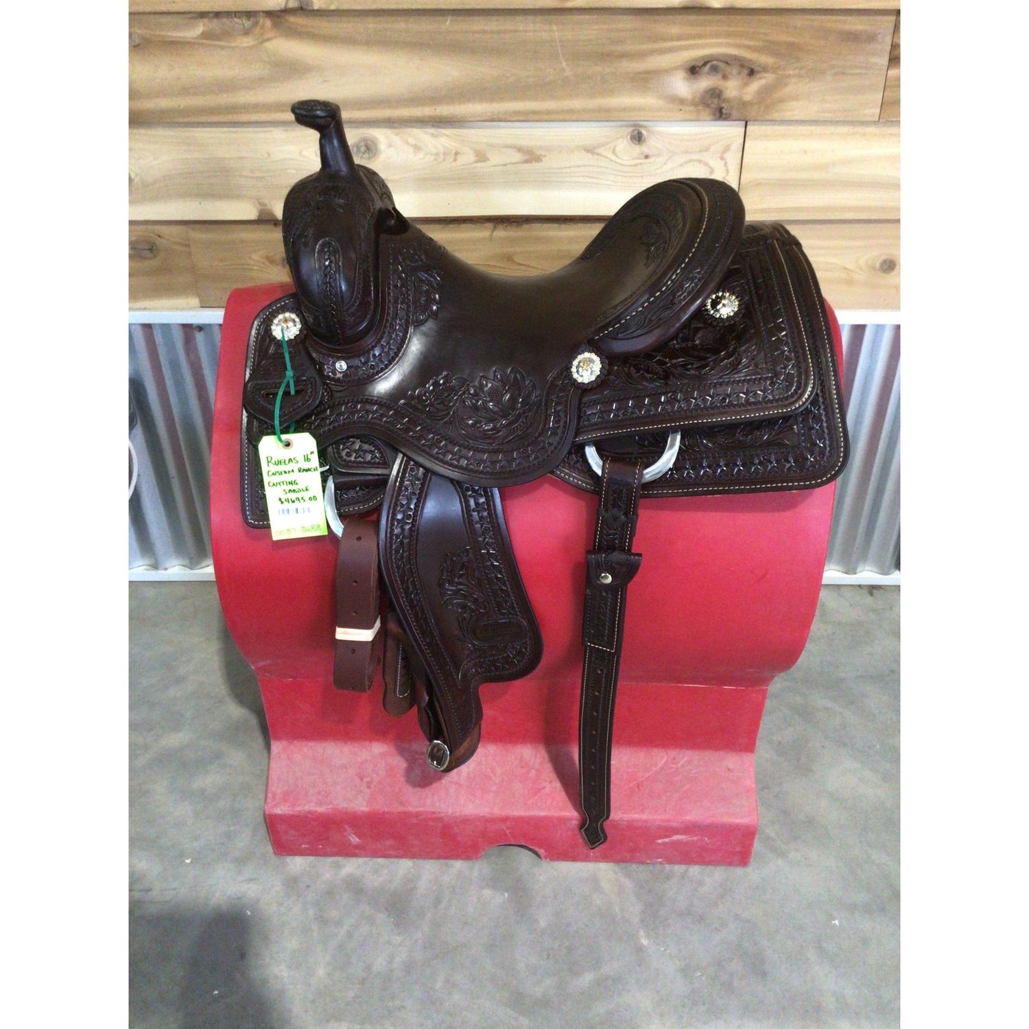 R. Ruelas 16" Custom Ranch Cutting Saddle-2