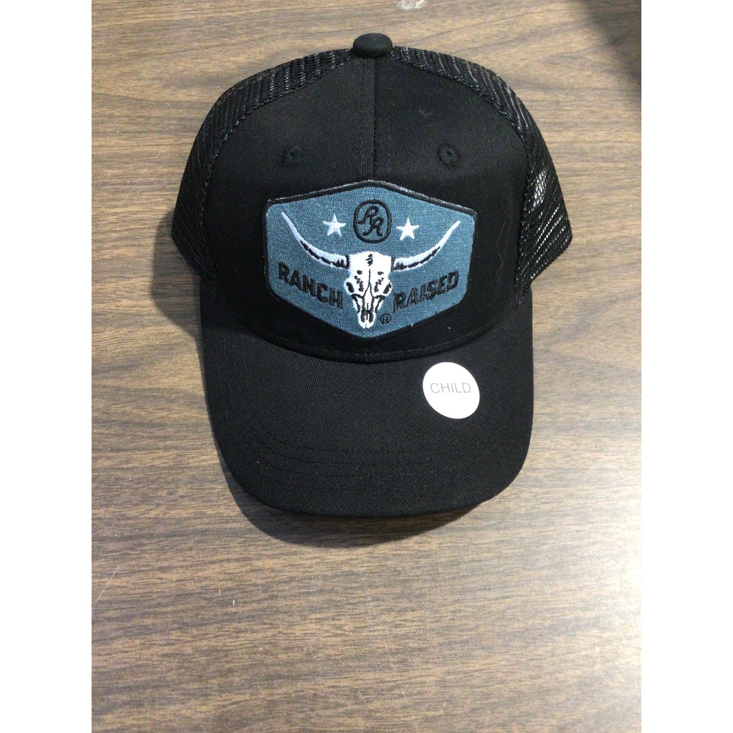Ranch Raised Youth Hat- Black