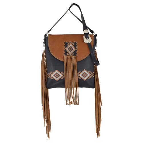 Red Dirt Hat Co Leather Crossbody Printed Aztec Pattern Bag