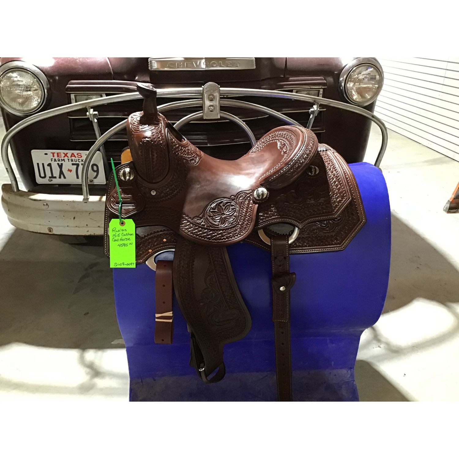 R. Ruelas 15.5" Custom Cowhorse Saddle - 2609-0047