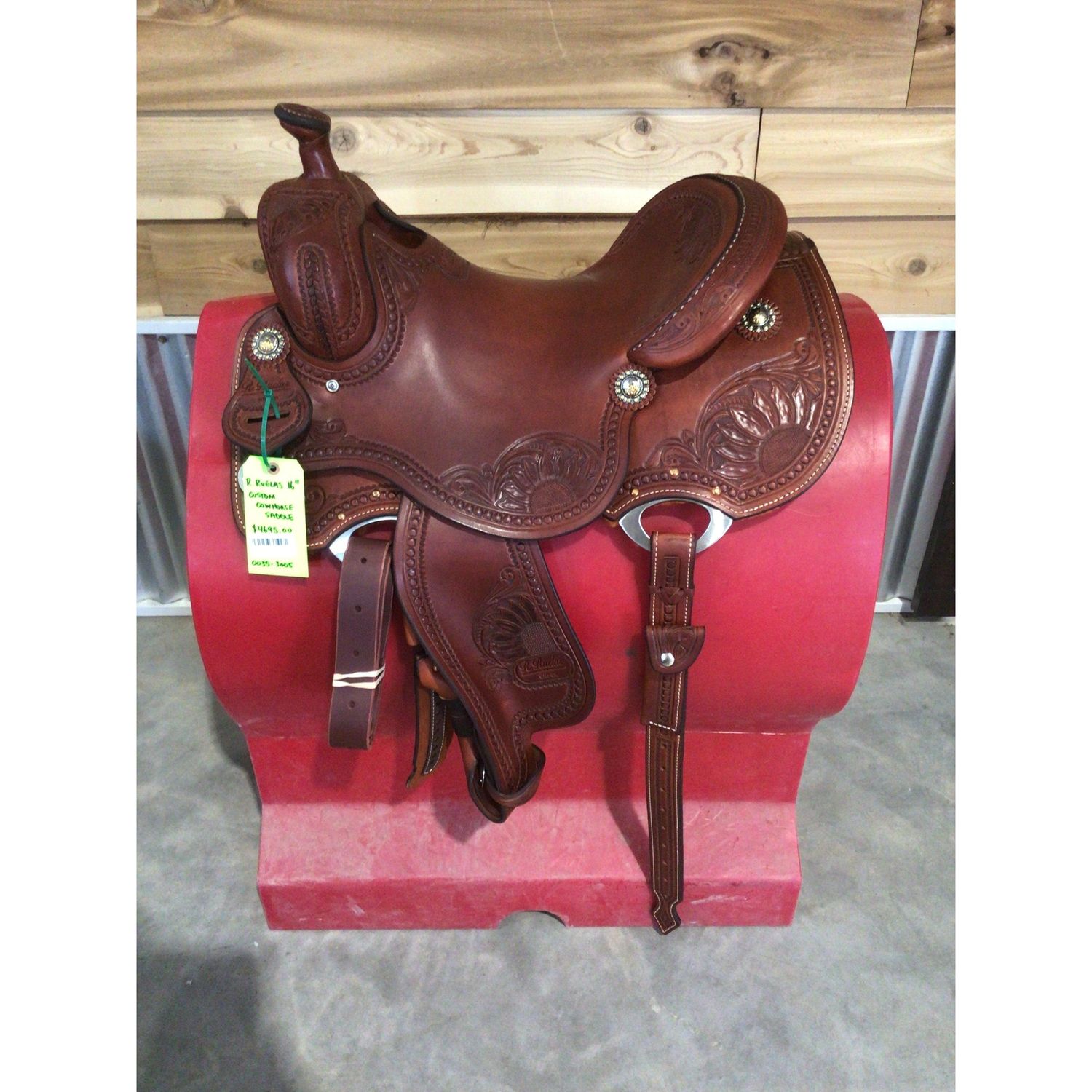 R. Ruelas 16" Custom Cowhorse Saddle