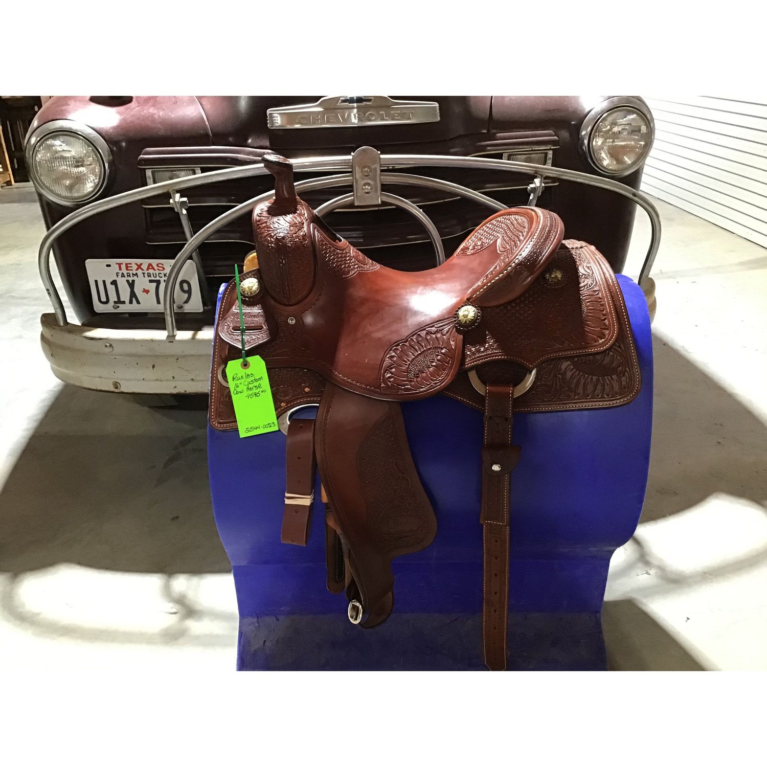 R. Ruelas 16" Custom Cowhorse Saddle - 2544-0023