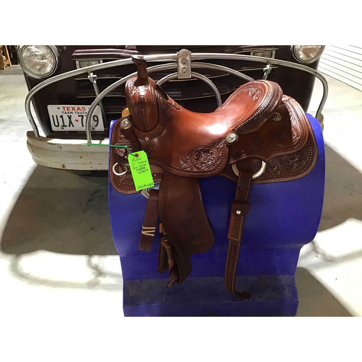 R. Ruelas 16" Custom Cowhorse Saddle - 2509-0023