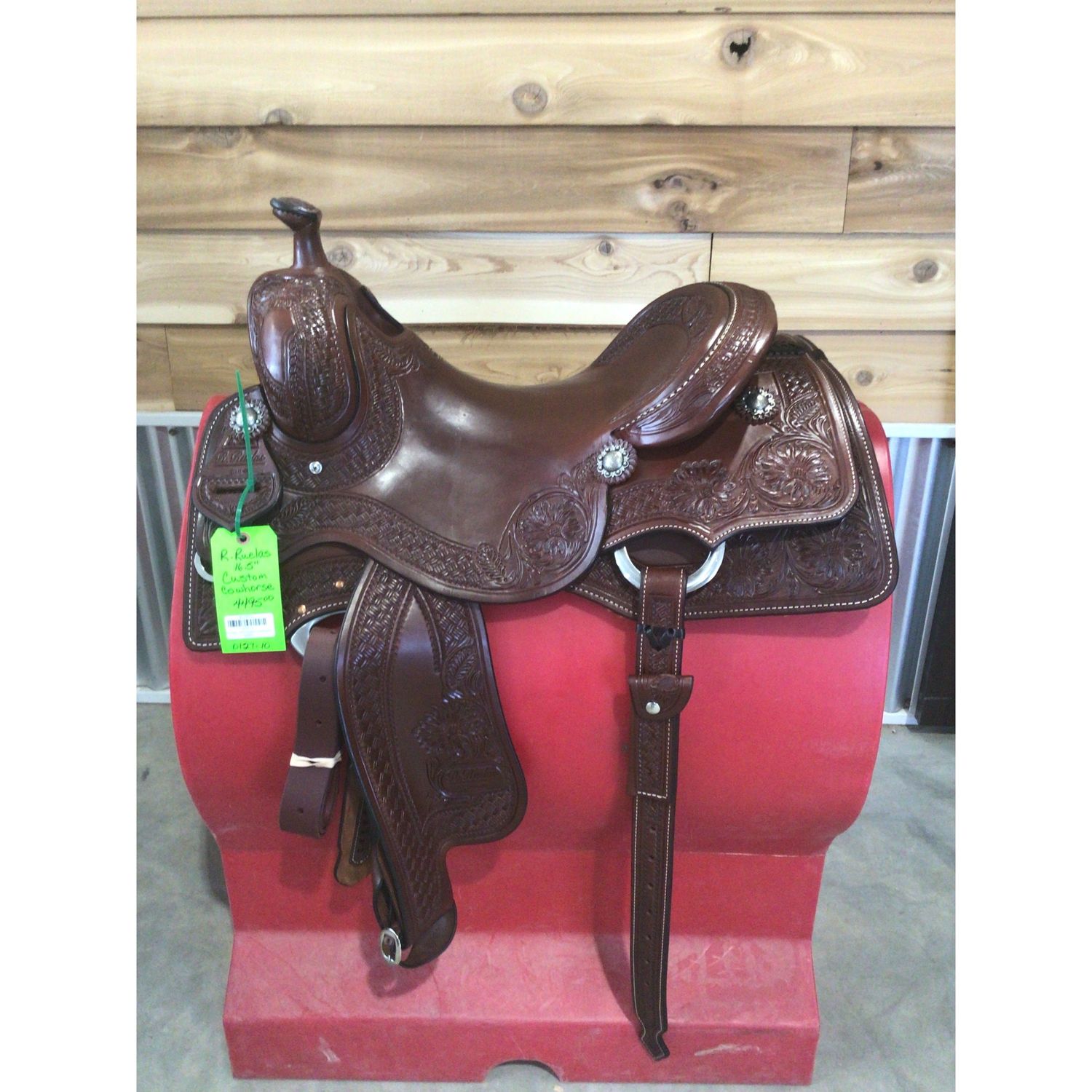 R. Ruelas 16.5" Custom Cowhorse Saddle-1
