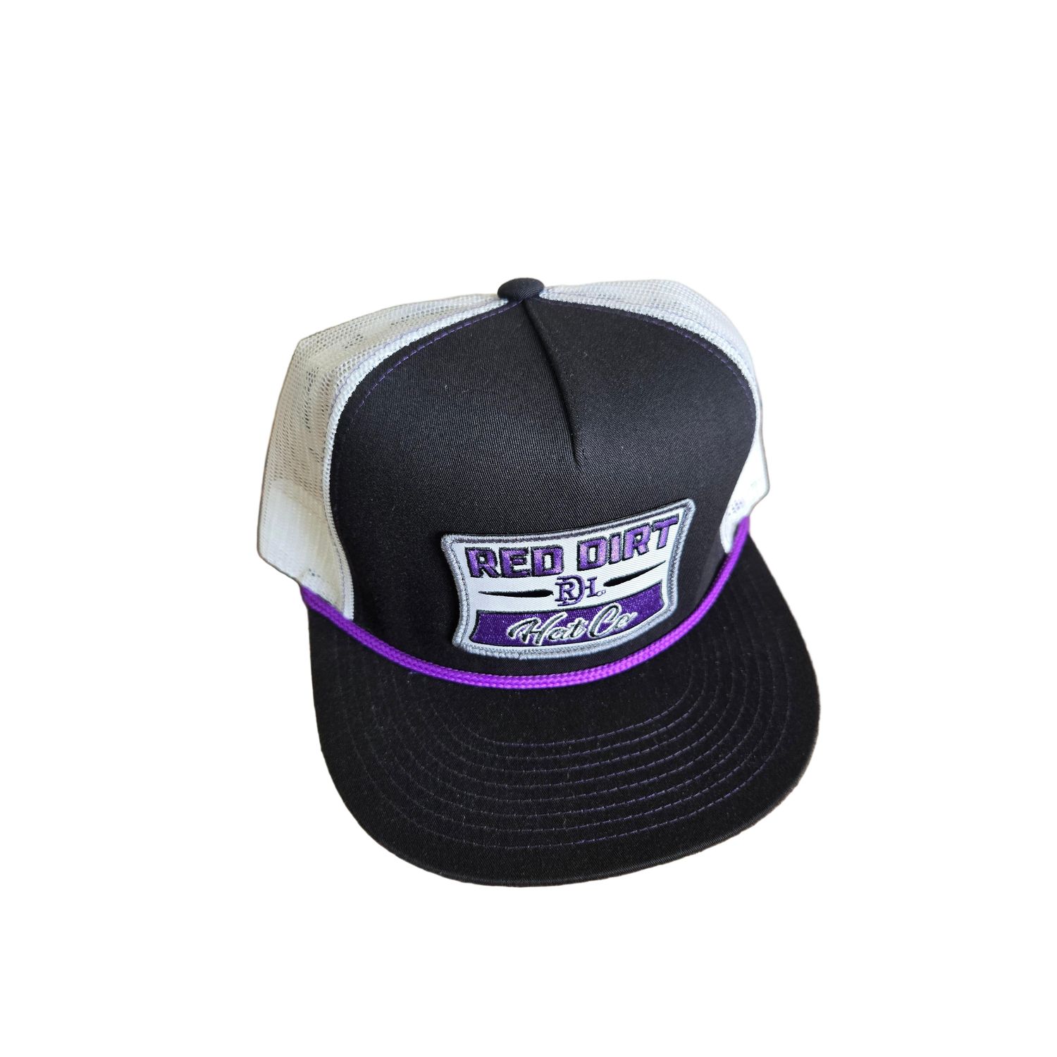 Red Dirt Hat Co Purple Haze -Black/Purple Silver Rope