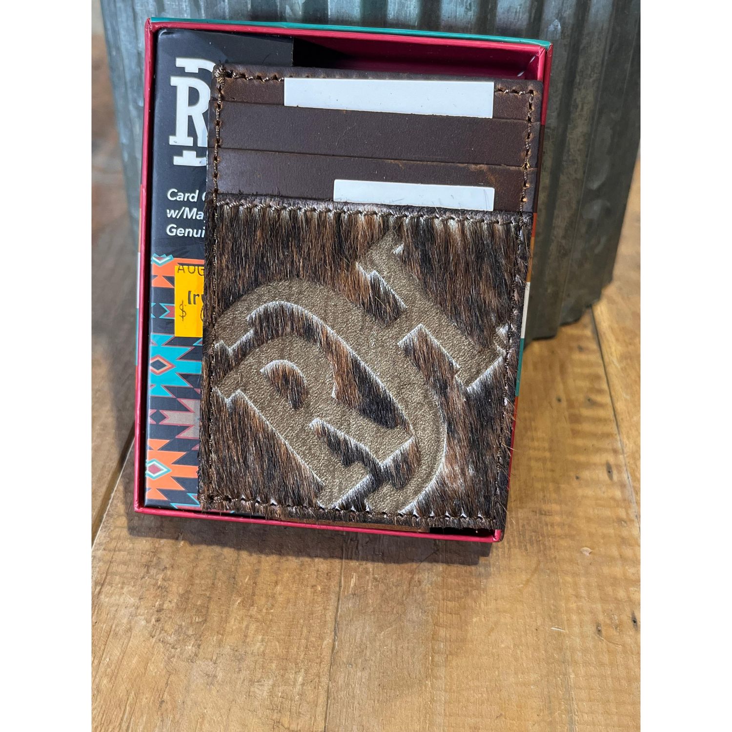 Red Dirt Men's Card Case W/Magnetic Clip - Natural Brindle