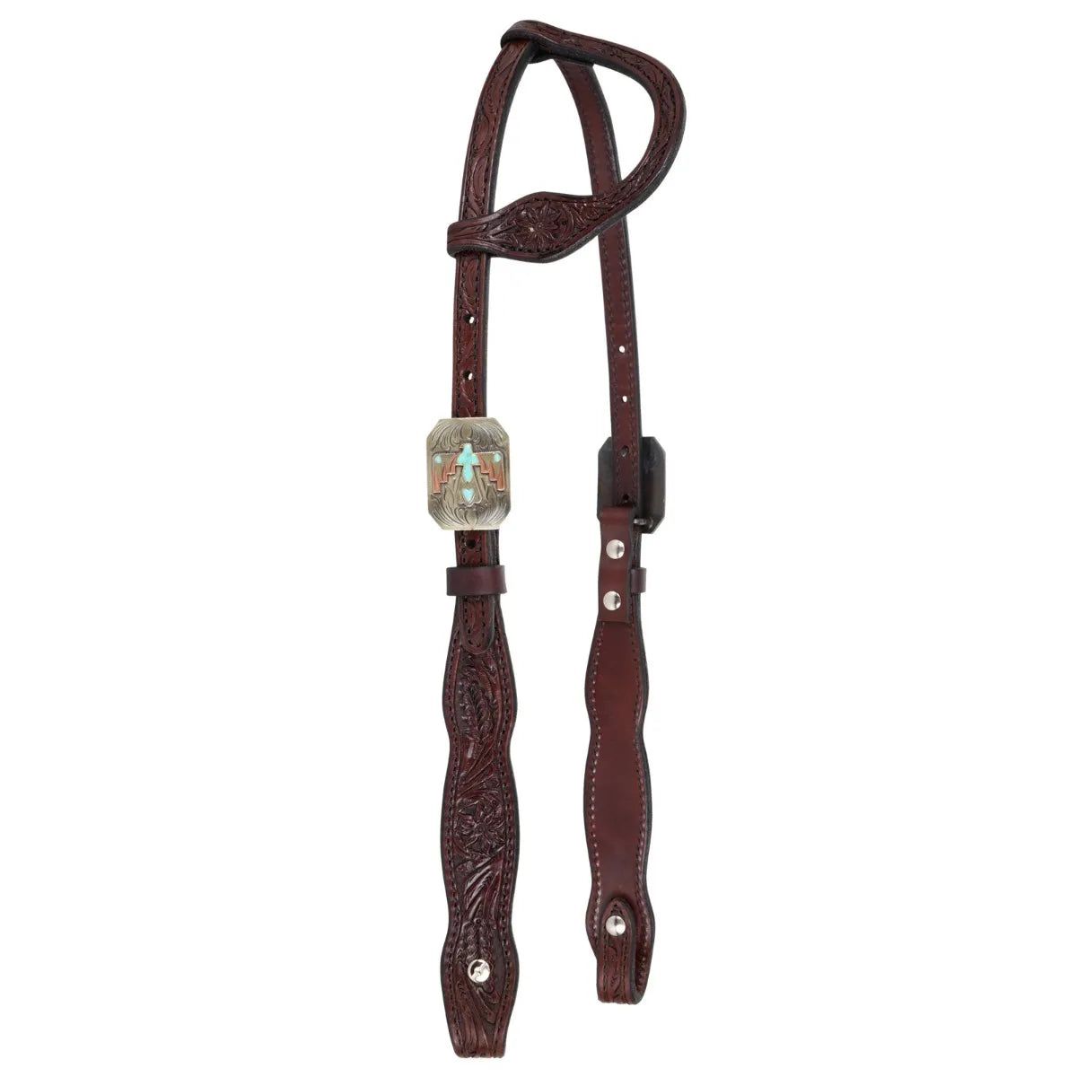 Reinsman Shaped Brow Great Oak 5/8" Single Ear Headstall