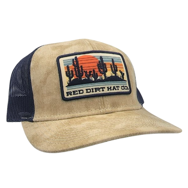 Red Dirt Striped Sunset Stone/Navy 6 Panel