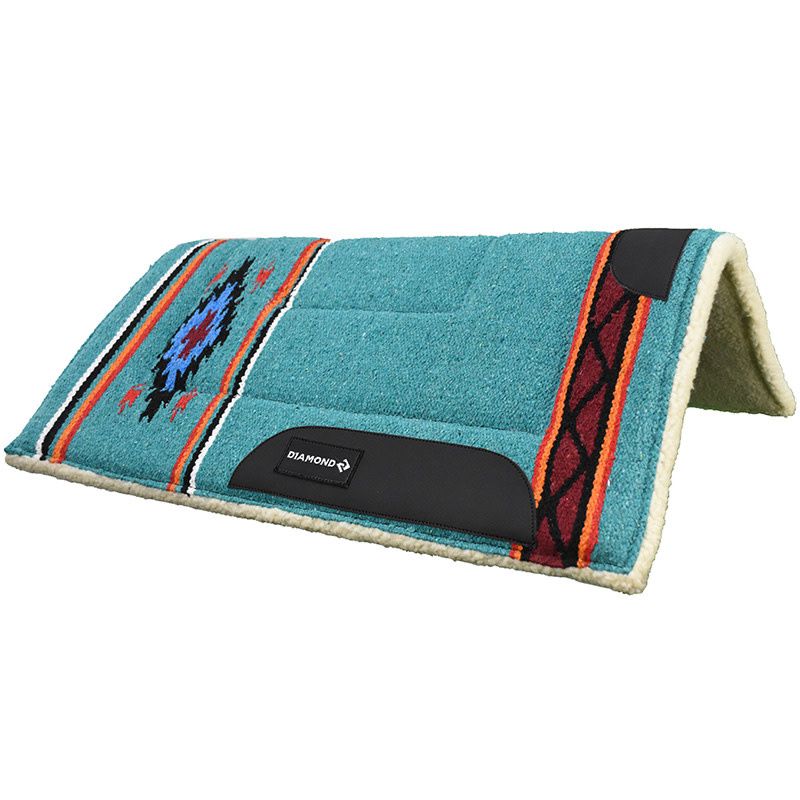 Reinsman Diamond R Square Fleece Pony Pad - Turquoise
