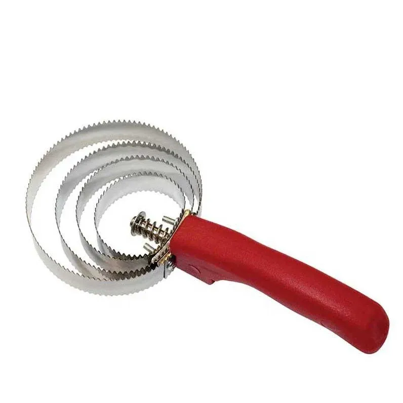 Reversible Curry Comb, Plastic handle, Stainless Steel - Red