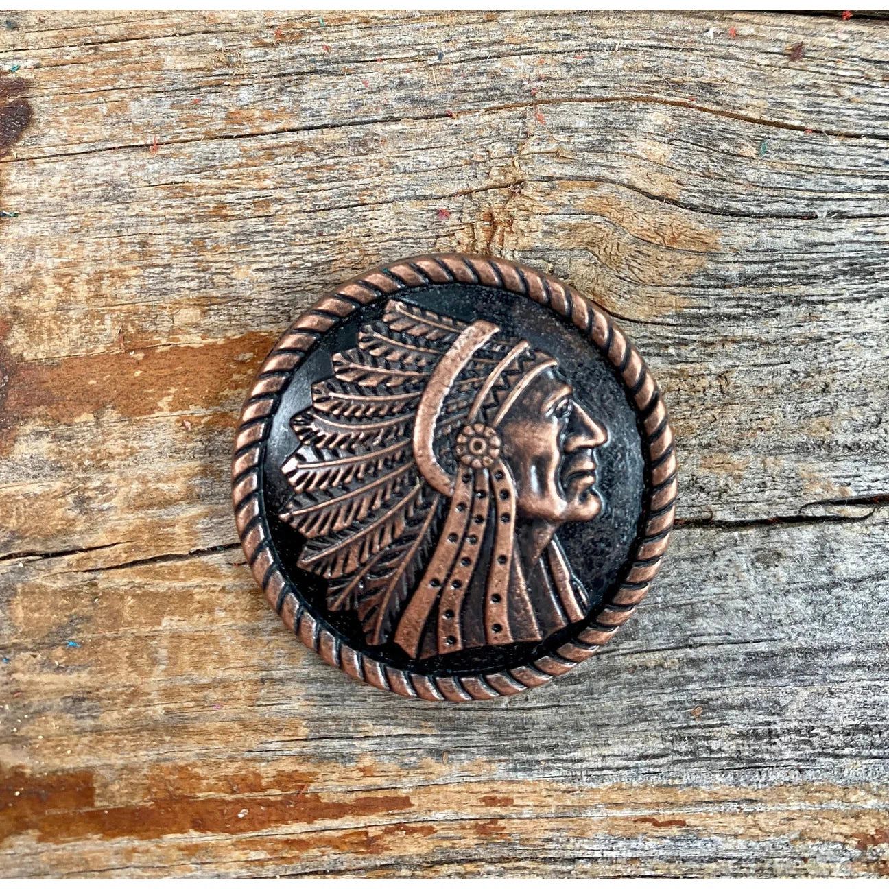 Rodeo Drive Copper Native American Concho - 1.5"