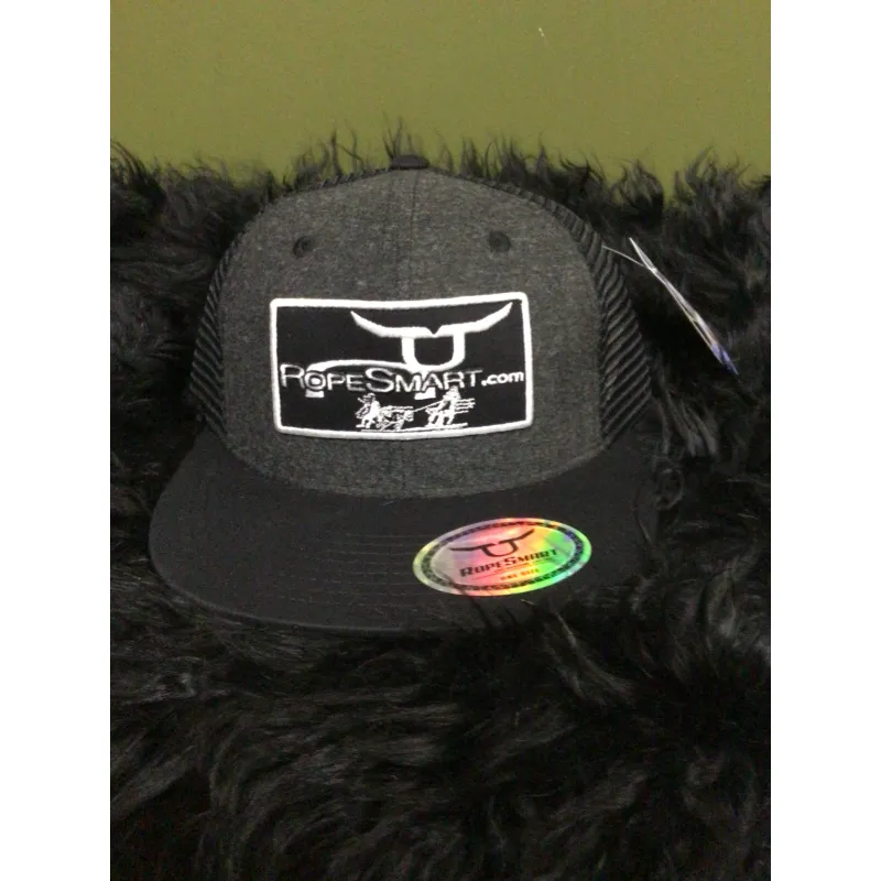 RopeSmart Cap - Charcoal Crown Black Bill Black Mesh