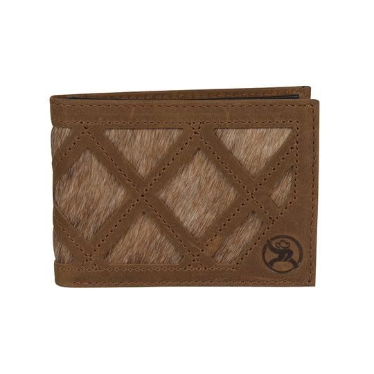 Roughy Bifold Wallet Walnut &amp; Brindle Inlay